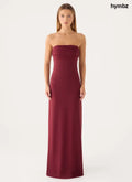Almost Yours Strapless Maxi Dress - Burgundy - Maxi Dresses