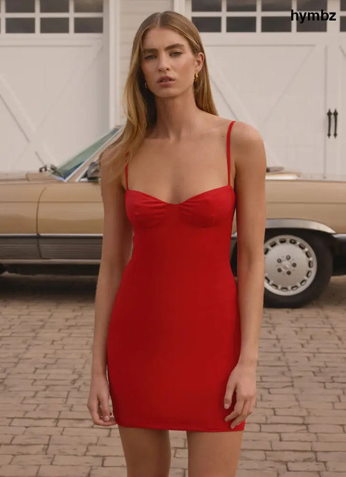 Ame Underwire Mini Dress - Red - Mini Dresses