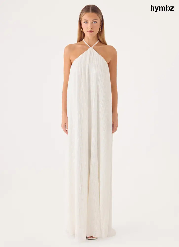 Danni Halter Maxi Dress - White - Maxi Dresses